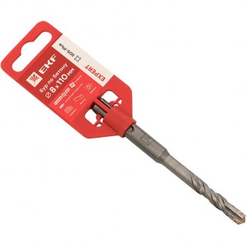 Бур по бетону EKF EXPERT SDS-plus 8х110 мм (4 резца) (4S спираль)