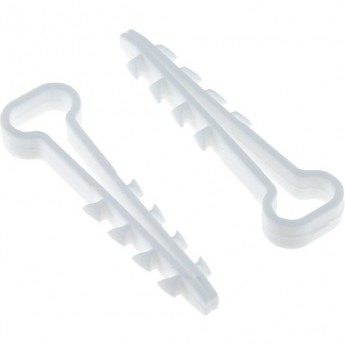 Дюбель-хомут EKF PROXIMA (6х14 мм) для плоского кабеля белый (50 шт.)