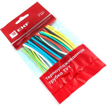 Термоусаживаемая трубка EKF PROXIMA ТУТ нг 4/2 набор:7 цветов по 3шт. 100мм. Термоусаживаемая трубка EKF PROXIMA ТУТ нг 4/2 набор:7 цветов по 3шт. 100мм.