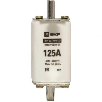 Вставка плавкая EKF ППН-33 160/125А габарит 0 PROxima
